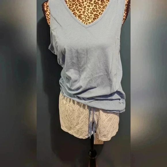 Croft And Barrow Blue Tank Top Women's Pajama Set Size XL (EUC) - Picture 11 of 13